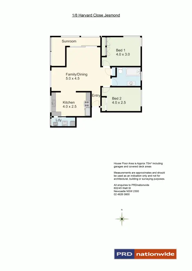 Floorplan of Homely unit listing, 1/8 Harvard Close, Jesmond NSW 2299