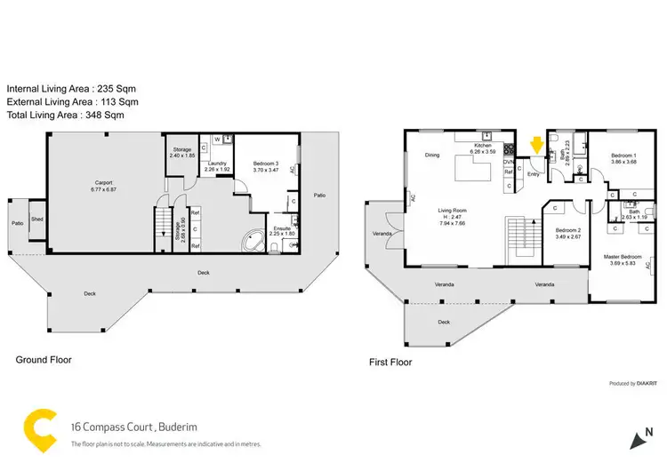 Floorplan of Homely house listing, 16 Compass Court, Buderim QLD 4556