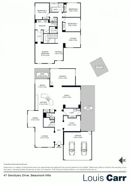 Floorplan of Homely house listing, 47 Sanctuary Drive, Beaumont Hills NSW 2155