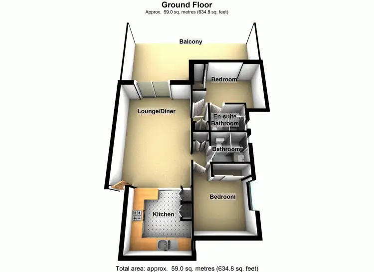 Floorplan of Homely unit listing, 7/36-40 Gordon Street, Milton QLD 4064