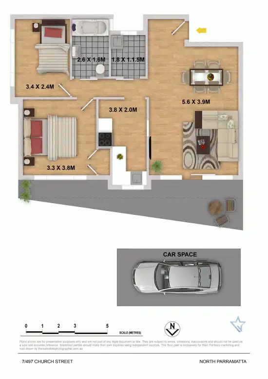 Floorplan of Homely unit listing, 7/497 Church Street, North Parramatta NSW 2151