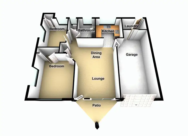 Floorplan of Homely townhouse listing, 1/66 Rue Montaigne, Petrie QLD 4502
