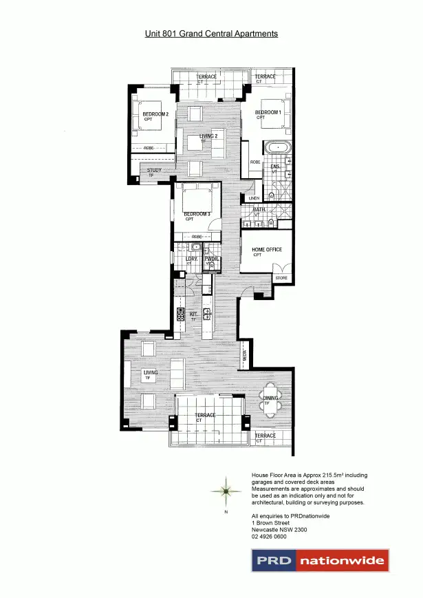 Floorplan of Homely apartment listing, 801/111 Scott Street, Newcastle NSW 2300