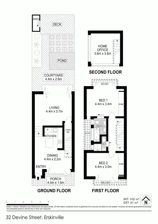 Floorplan of Homely house listing, 32 Devine Street, Erskineville NSW 2043