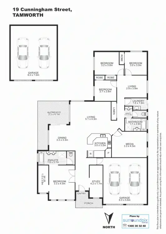 Floorplan of Homely house listing, 19 Cunningham Street, Tamworth NSW 2340