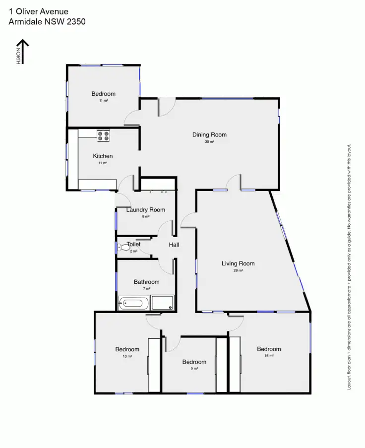 Floorplan of Homely house listing, 1 Oliver Avenue, Armidale NSW 2350