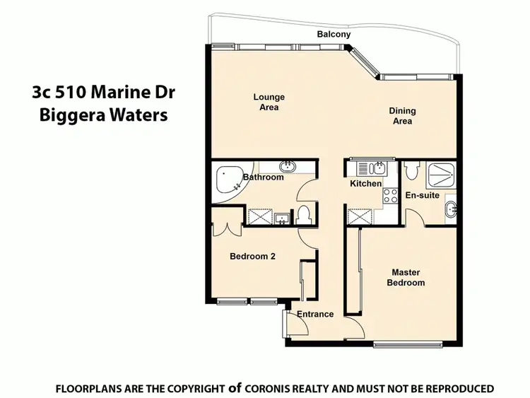 Floorplan of Homely apartment listing, 3c/510 Marine Pde, Biggera Waters QLD 4216