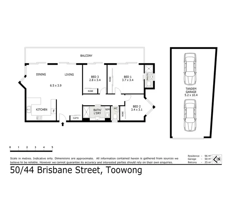 Floorplan of Homely unit listing, 50/44 Brisbane Street, Toowong QLD 4066