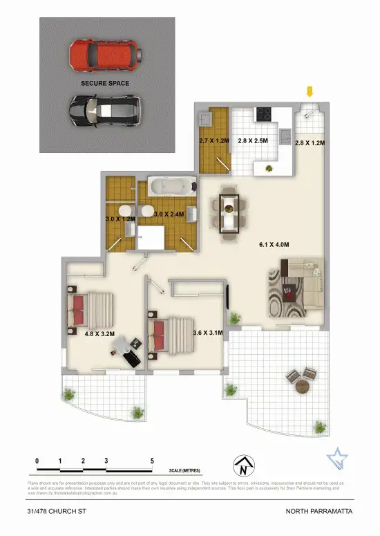 Floorplan of Homely unit listing, 31/478 Church Street, North Parramatta NSW 2151