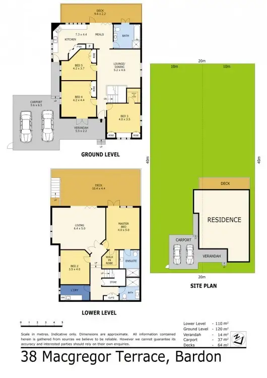 Floorplan of Homely house listing, 38 Macgregor Tce, Bardon QLD 4065