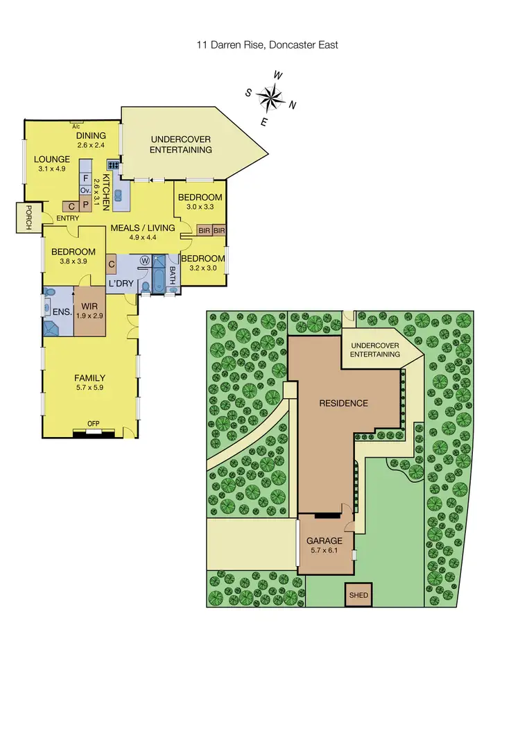 Floorplan of Homely house listing, 11 Darren Rise, Doncaster East VIC 3109