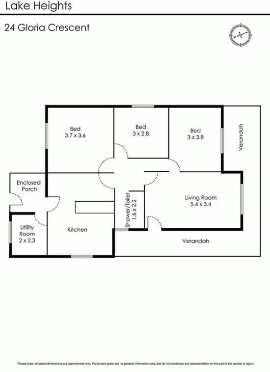 Floorplan of Homely house listing, 24 Gloria Crescent, Lake Heights NSW 2502