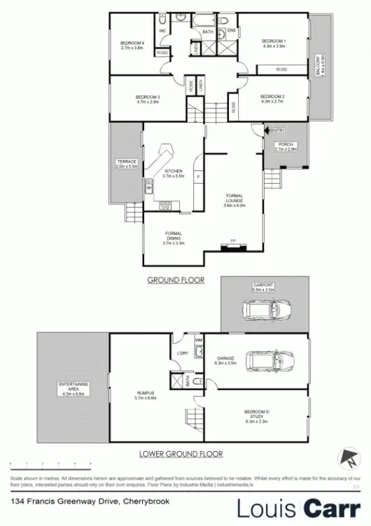 Floorplan of Homely house listing, 134 Francis Greenway Drive, Cherrybrook NSW 2126
