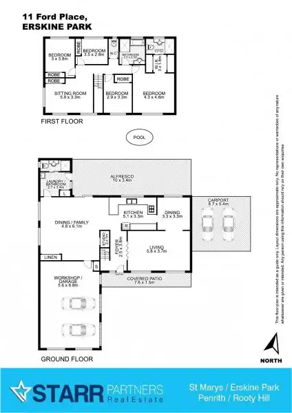 Floorplan of Homely house listing, 11 Ford Place, Erskine Park NSW 2759
