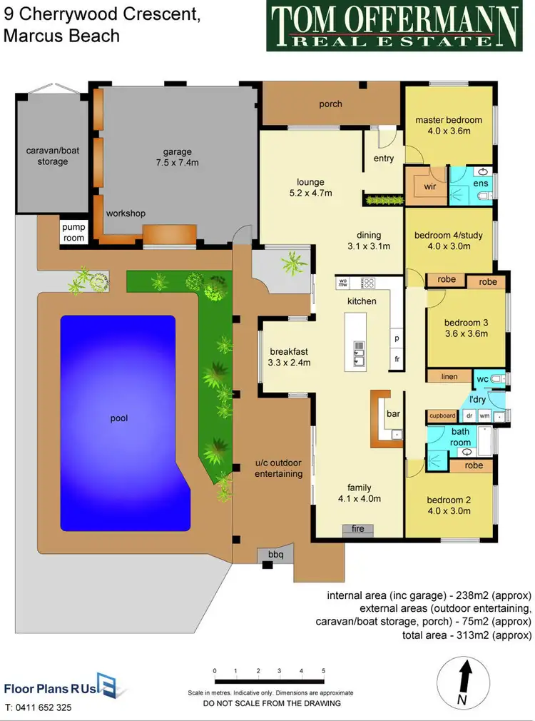 Floorplan of Homely house listing, 9 Cherrywood Close, Marcus Beach QLD 4573