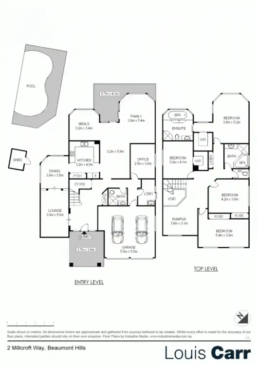 Floorplan of Homely house listing, 2 Millcroft Way, Beaumont Hills NSW 2155