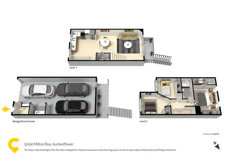 Floorplan of Homely townhouse listing, 5/430 Milton Road, Auchenflower QLD 4066