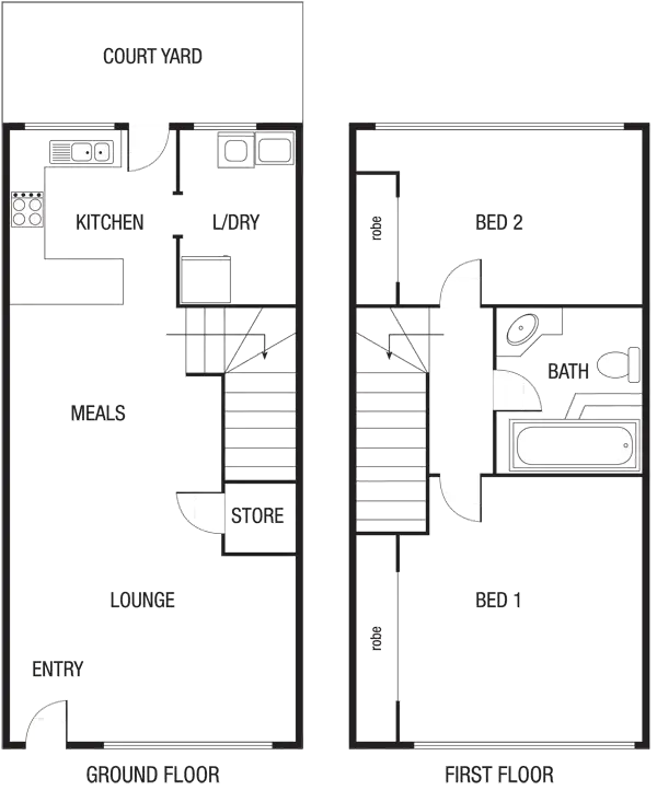 Floorplan of Homely townhouse listing, 42/516 Moreland Rd, Brunswick West VIC 3055