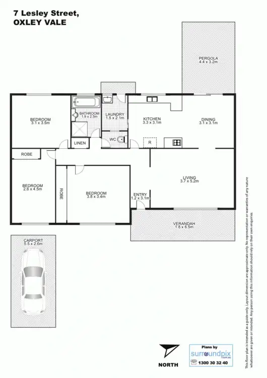 Floorplan of Homely house listing, 7 Lesley Street, Tamworth NSW 2340