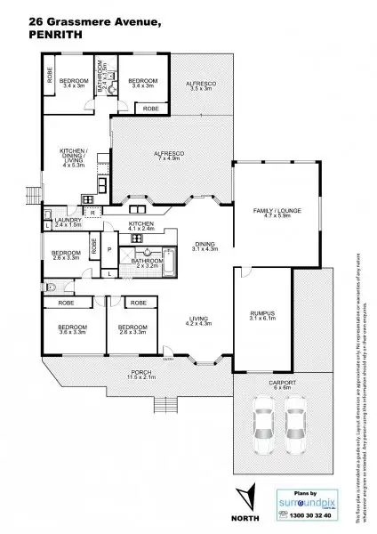 Floorplan of Homely house listing, 26 Grassmere Ave, South Penrith NSW 2750