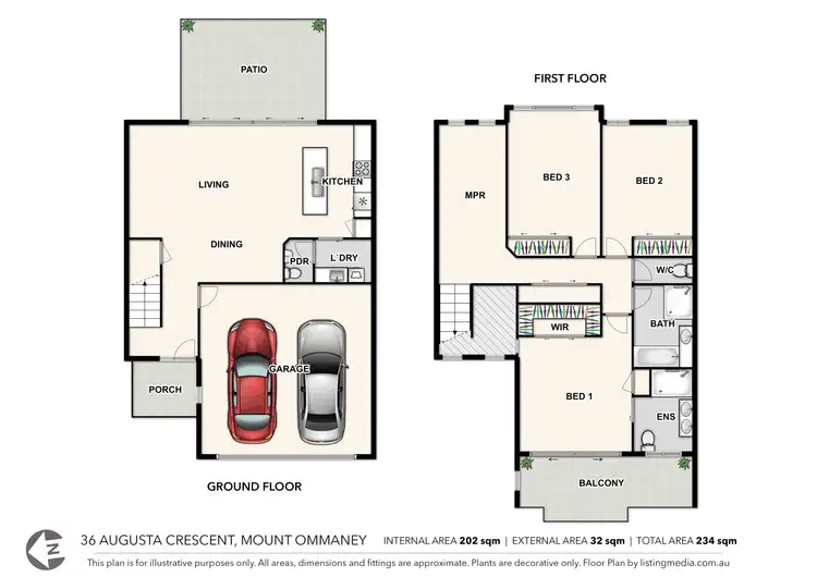 Floorplan of Homely house listing, 36 Augusta Crescent, Mount Ommaney QLD 4074