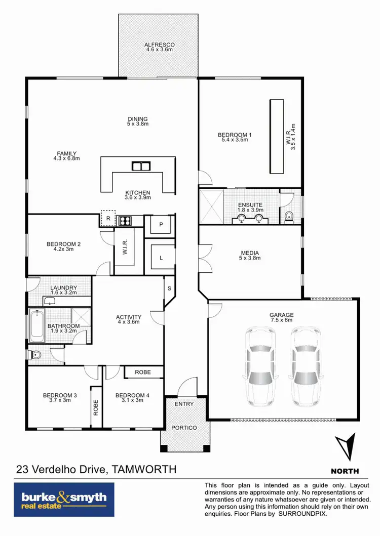 Floorplan of Homely house listing, 23 Verdelho Drive, Tamworth NSW 2340