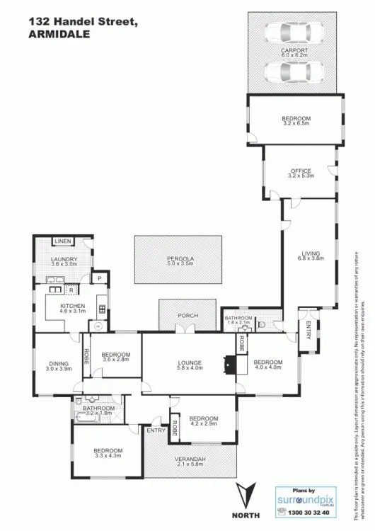 Floorplan of Homely house listing, 132 Handel Street, Armidale NSW 2350