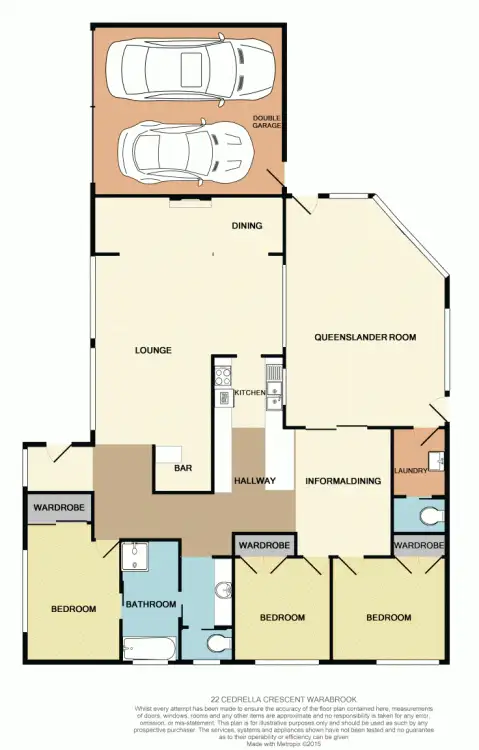 Floorplan of Homely house listing, 22 Cedrella Crescent, Warabrook NSW 2304