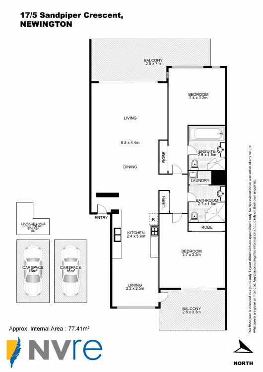 Floorplan of Homely unit listing, 17/5 Sandpiper Crescent, Newington NSW 2127
