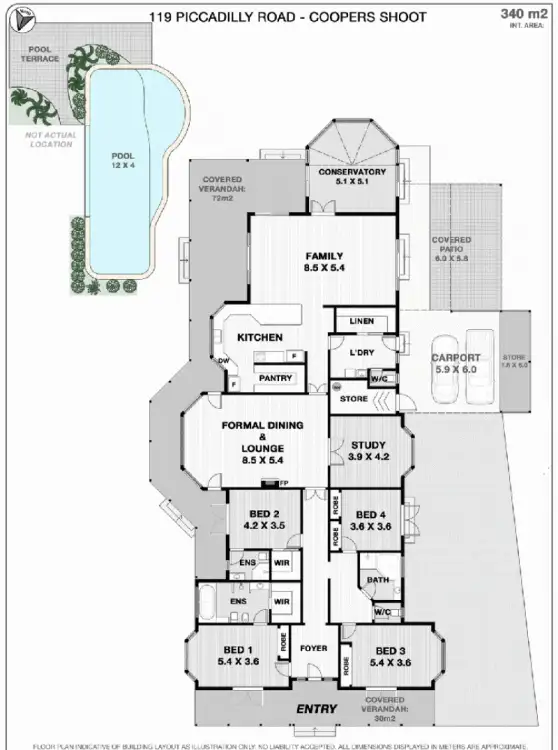 Floorplan of Homely rural property listing, 119 Piccadilly Hill Road, Coopers Shoot NSW 2479