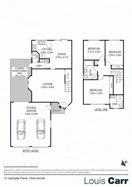 Floorplan of Homely semi-detached listing, 10 Highgate Place, Cherrybrook NSW 2126