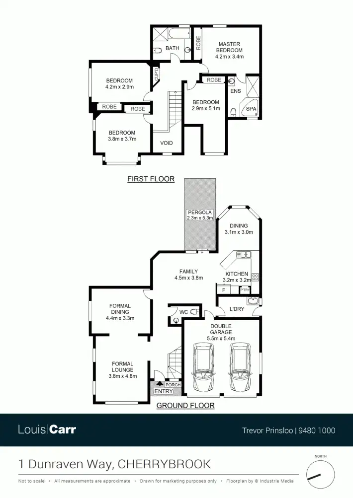 Floorplan of Homely semi-detached listing, 1 Dunraven Way, Cherrybrook NSW 2126