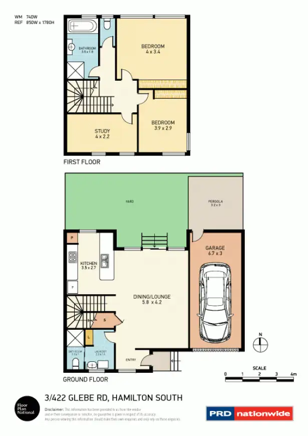 Floorplan of Homely house listing, 3/422 Glebe Road, Hamilton South- Old NSW 2303
