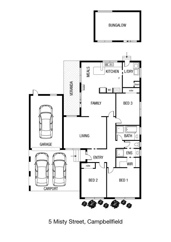 Floorplan of Homely house listing, 5 Misty Street, Campbellfield VIC 3061