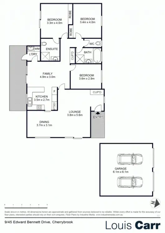 Floorplan of Homely semi-detached listing, 9/45 Edward Bennett Drive, Cherrybrook NSW 2126