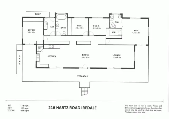 Floorplan of Homely house listing, 196 Hartz Road, Iredale QLD 4344