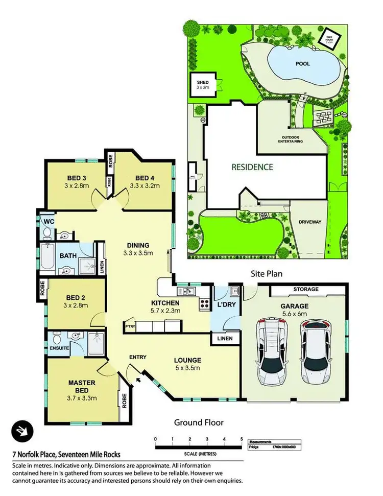 Floorplan of Homely house listing, 7 Norfolk Place, Seventeen Mile Rocks QLD 4073