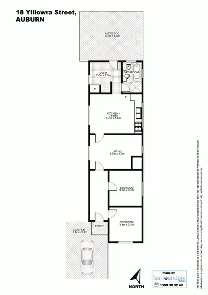 Floorplan of Homely house listing, 18 Yillowra St, Auburn NSW 2144