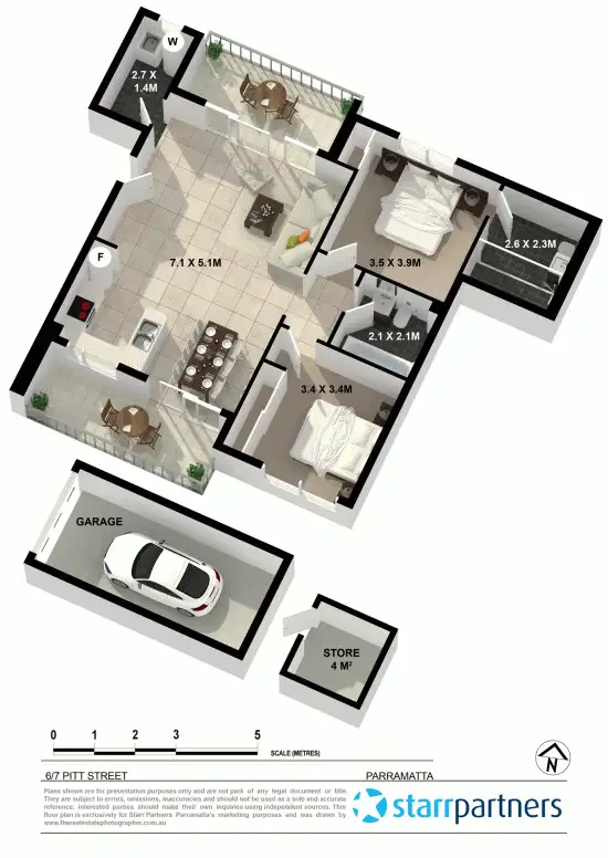 Floorplan of Homely unit listing, 6/7 Pitt St, Parramatta NSW 2150
