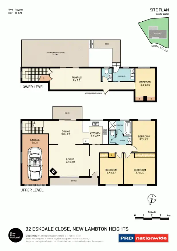Floorplan of Homely house listing, 32 Eskdale Close, New Lambton Heights NSW 2305