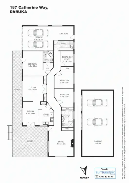 Floorplan of Homely rural property listing, 187 Catherine Way, Tamworth NSW 2340