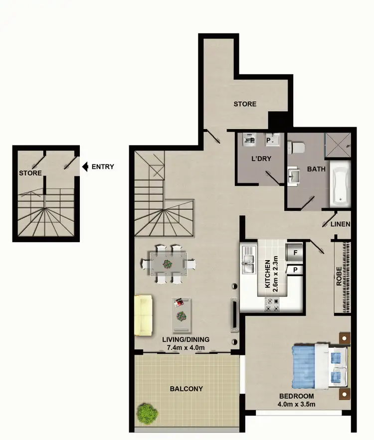 Floorplan of Homely apartment listing, 903B, 8 Bourke Street, Mascot NSW 2020