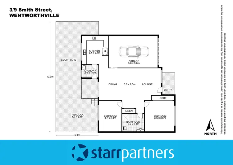 Floorplan of Homely villa listing, 3/9 Smith Street, Wentworthville NSW 2145
