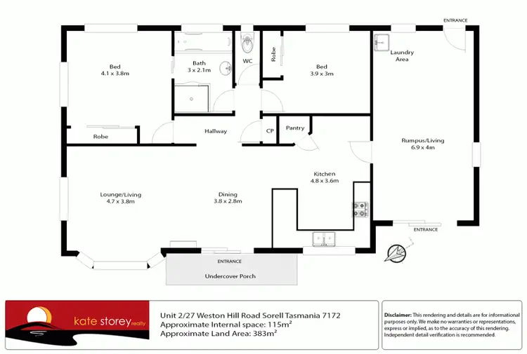 Floorplan of Homely house listing, 2/27 Weston Hill Road, Sorell TAS 7172