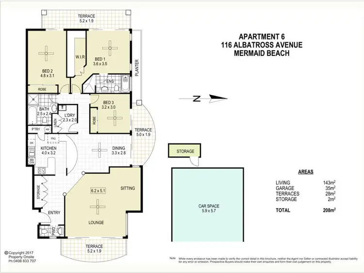 Floorplan of Homely unit listing, 6/116-118 Albatross Avenue, Mermaid Beach QLD 4218