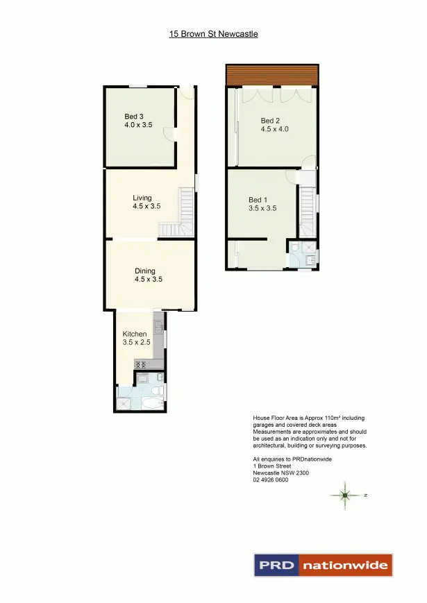 Floorplan of Homely house listing, 15 Brown Street, Newcastle NSW 2300