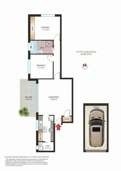 Floorplan of Homely unit listing, 5/6-8 Liverpool Street, Rose Bay NSW 2029