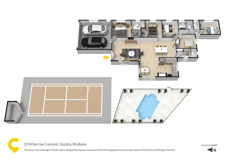 Floorplan of Homely house listing, 57 McKerrow Crescent, Goodna QLD 4300