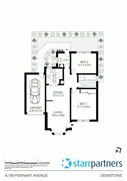 Floorplan of Homely villa listing, 4/55 Pennant Av, Denistone NSW 2114