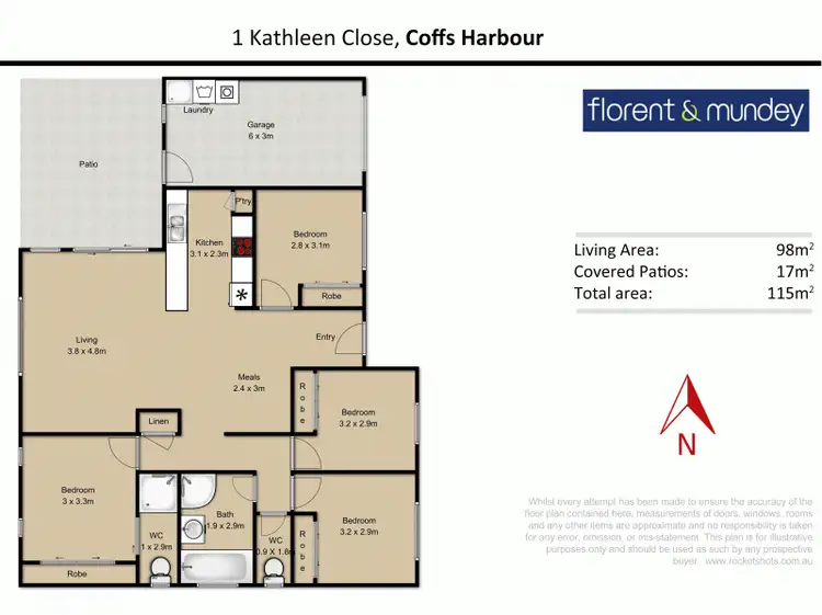 Floorplan of Homely house listing, 1 Kathleen Close, Coffs Harbour NSW 2450